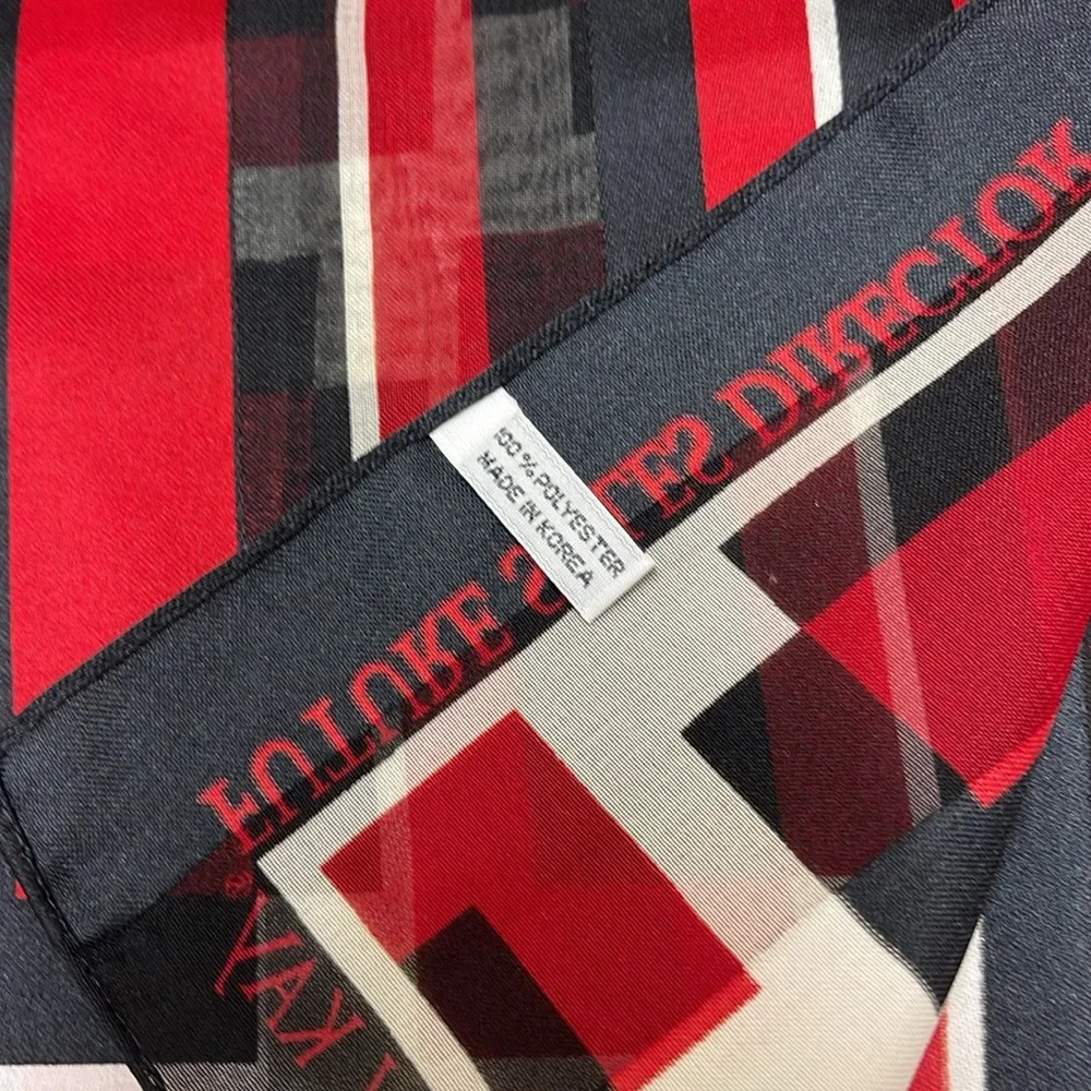 Mark Kay Director Scarf Future Sales Oblong Geometric Abstract Logo 52x11”